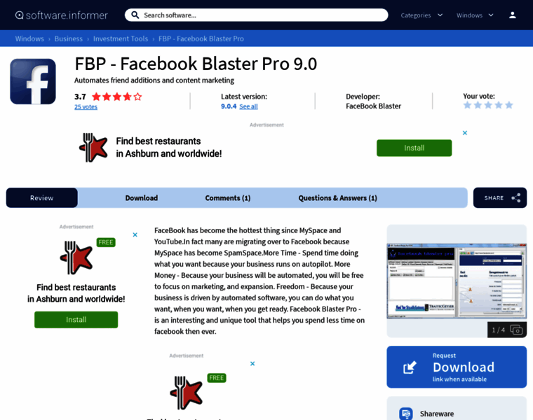 Fbp-facebook-blaster-pro.software.informer.com thumbnail