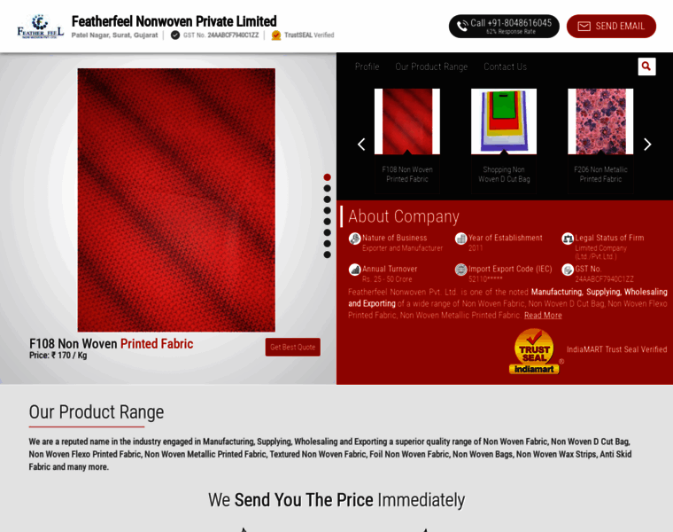 Featherfeelnonwoven.co.in thumbnail