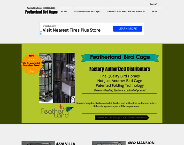 Featherlandbirdcage.com thumbnail
