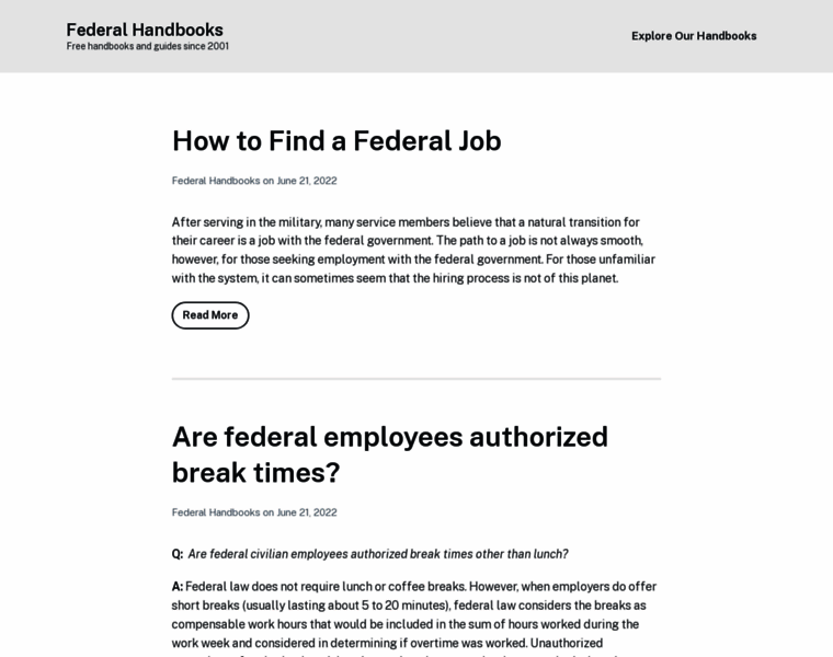 Federalhandbooks.com thumbnail