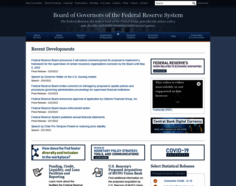 Federalreservebanks.org thumbnail