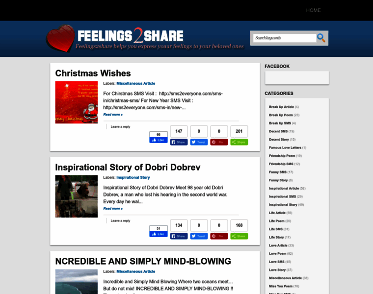 Feelings2share.com thumbnail