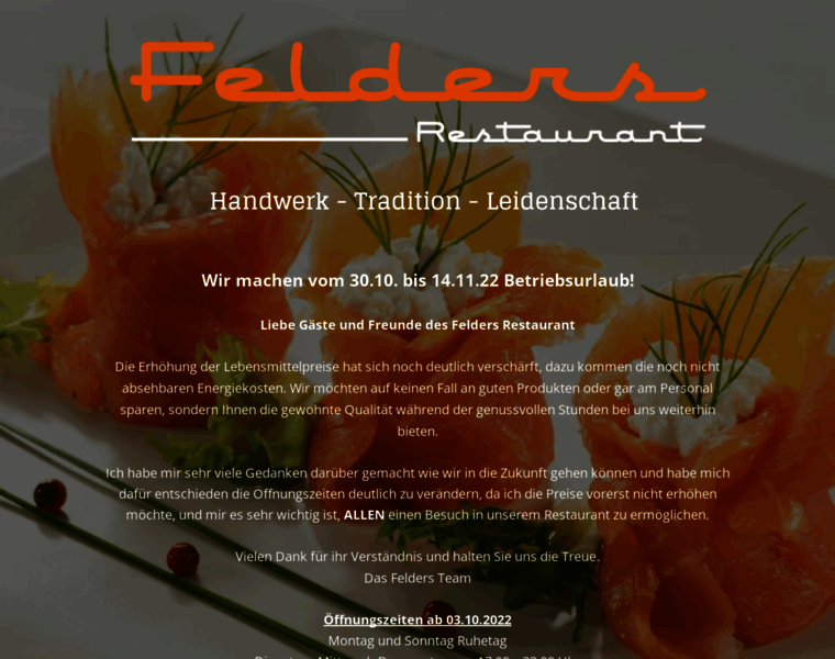 Felders-restaurant.de thumbnail