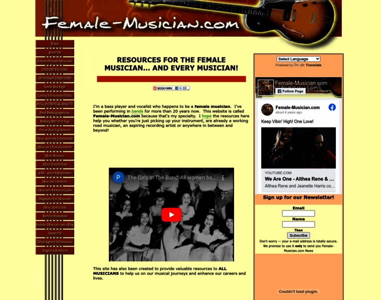Female-musician.com thumbnail