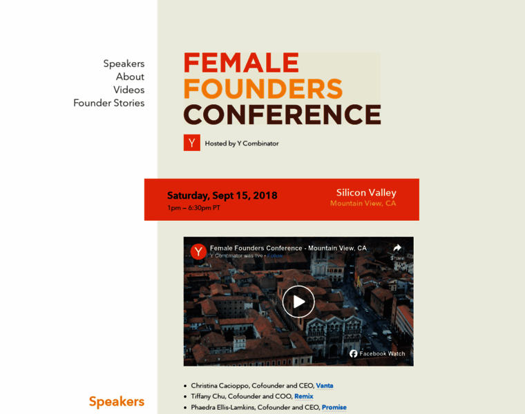 Femalefoundersconference.org thumbnail