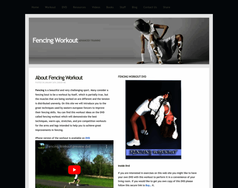 Fencingworkout.com thumbnail