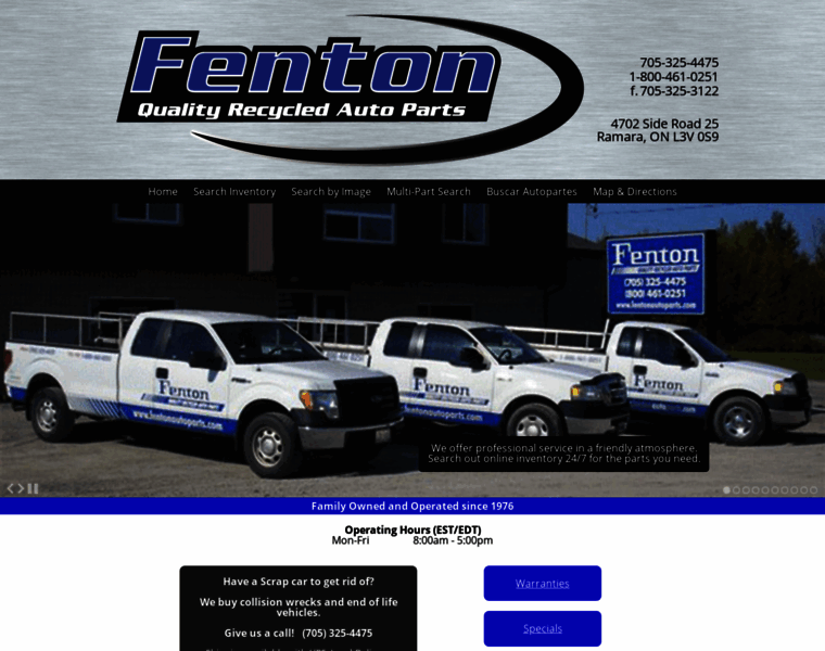 Fentonautoparts.com thumbnail