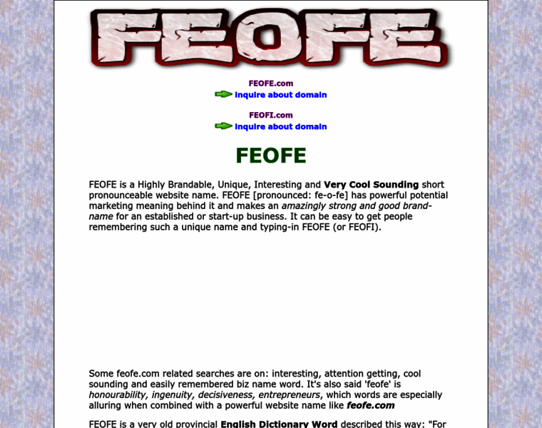 Feofe.com thumbnail