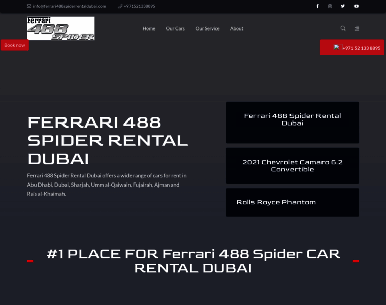 Ferrari488spiderrentaldubai.com thumbnail
