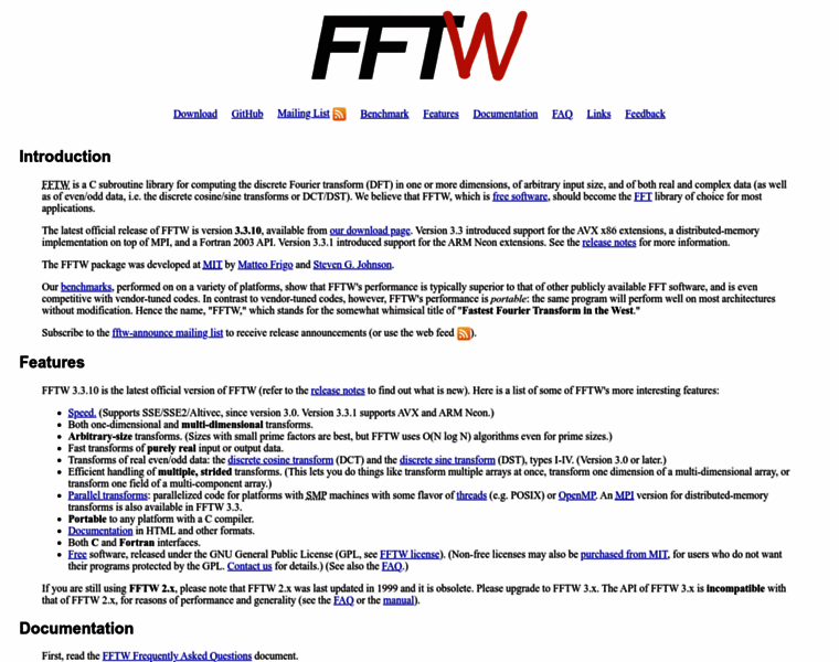 Fftw.org thumbnail