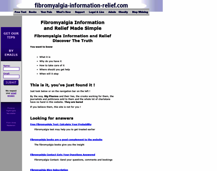 Fibromyalgia-information-relief.com thumbnail