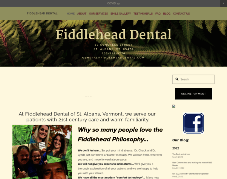 Fiddleheaddental.com thumbnail