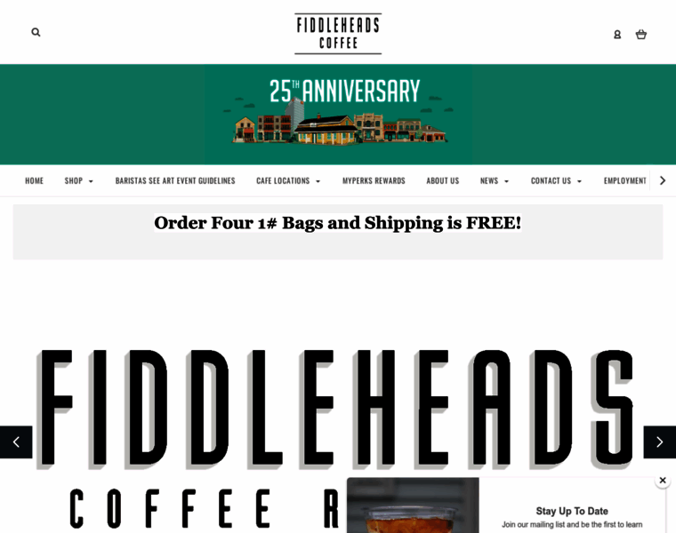 Fiddleheadscoffee.com thumbnail