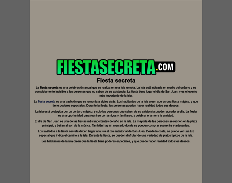 Fiestasecreta.com thumbnail