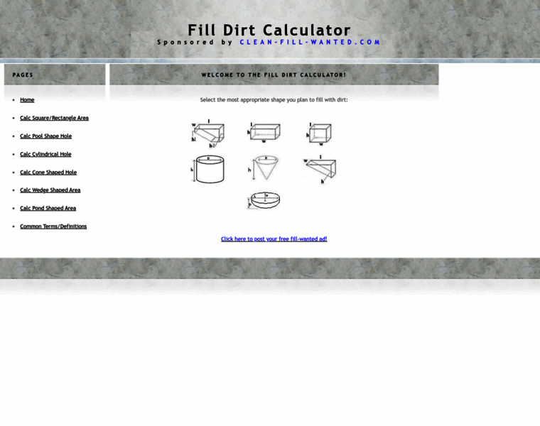 Filldirtcalculator.com thumbnail