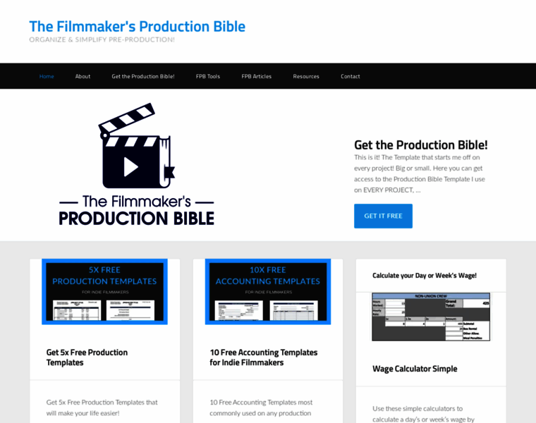 Filmmakersproductionbible.com thumbnail