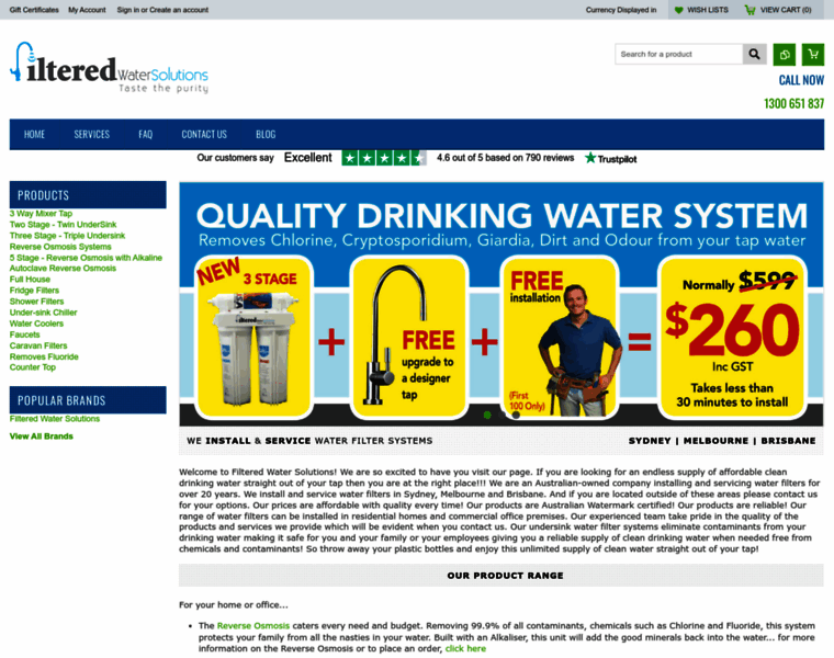 Filteredwatersolutions.com.au thumbnail