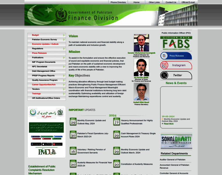 Finance.gov.pk thumbnail