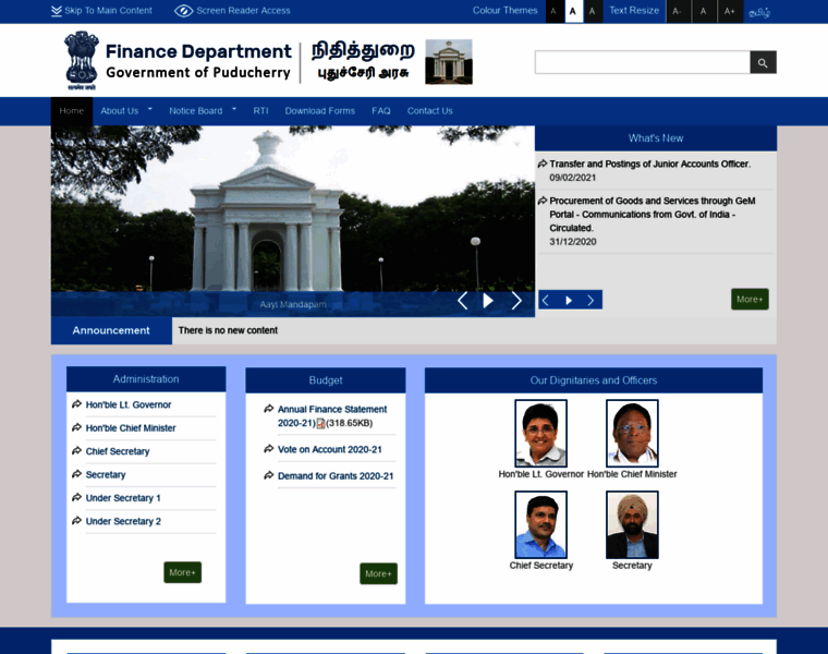 Finance.py.gov.in thumbnail