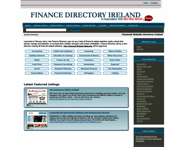 Financedirectory.ie thumbnail