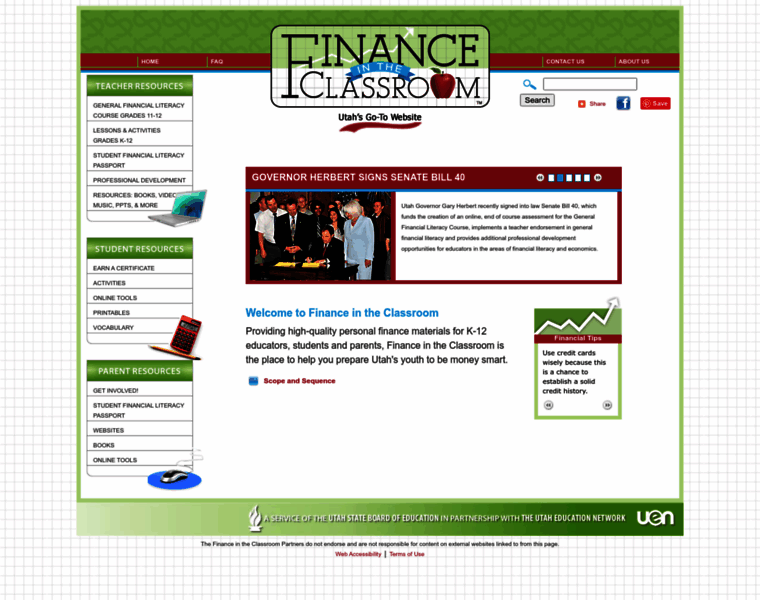 Financeintheclassroom.org thumbnail