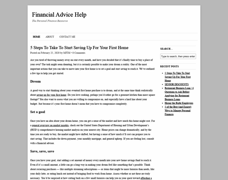 Financialadvicehelp.com thumbnail