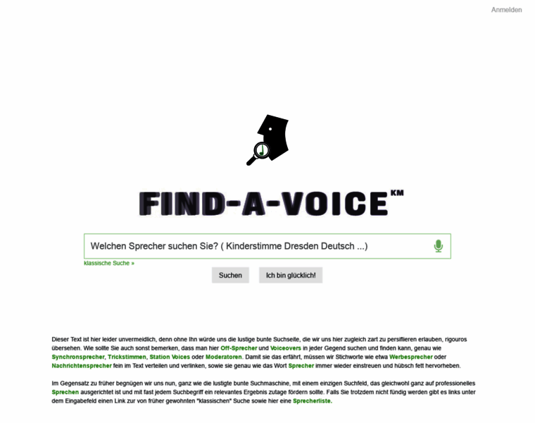 Find-a-voice.de thumbnail