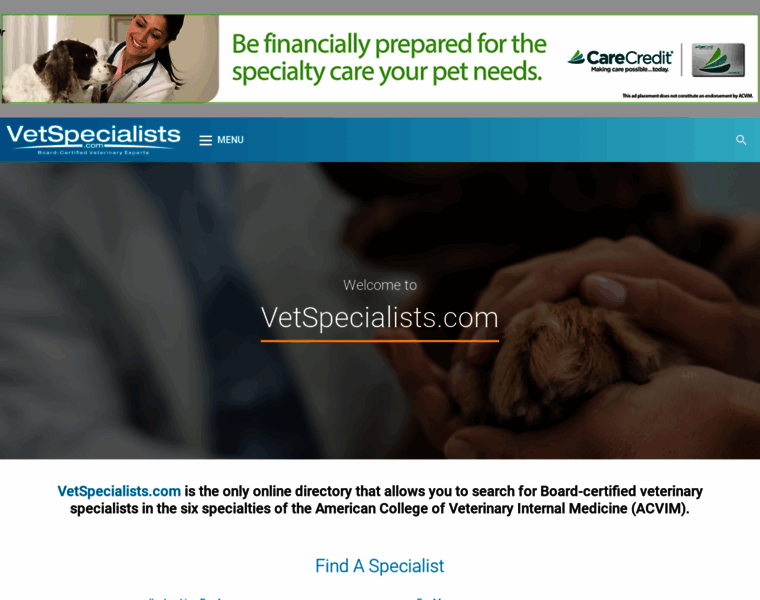 Find.vetspecialists.com thumbnail