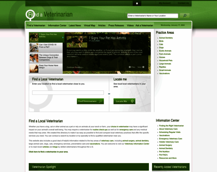 Findalocalvet.com thumbnail