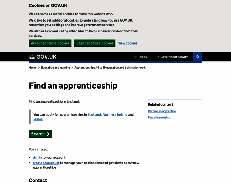Findapprenticeship.service.gov.uk thumbnail