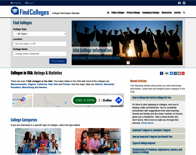 Findcolleges.info thumbnail