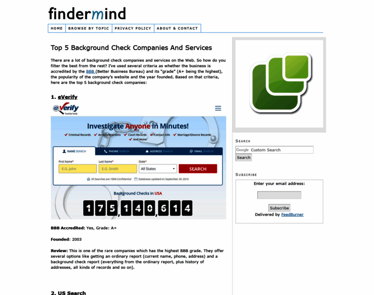 Findermind.com thumbnail