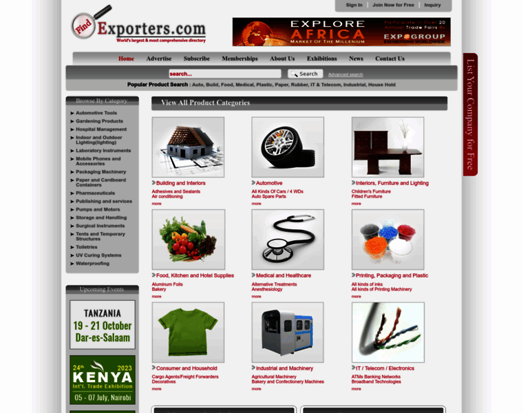Findexporters.com thumbnail