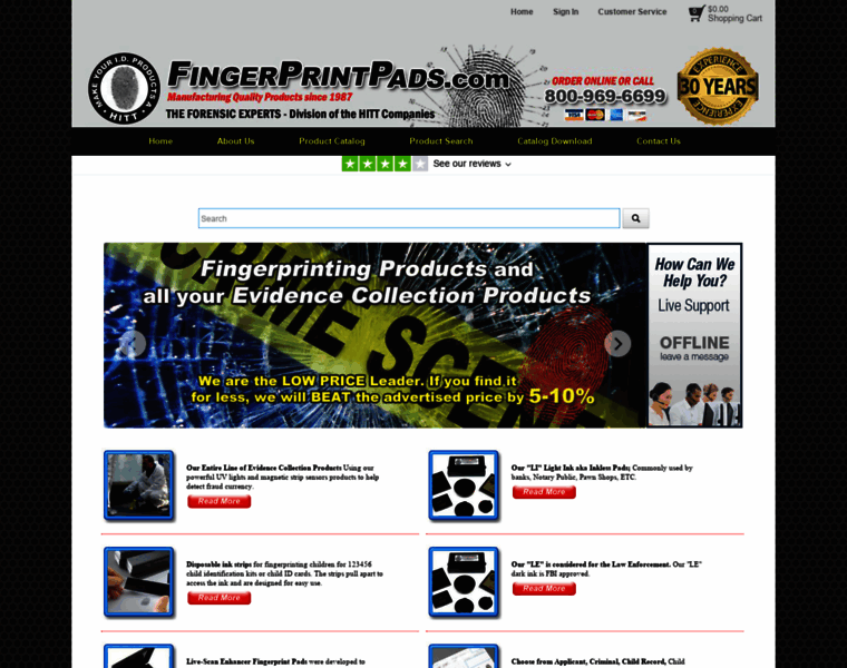 Fingerprintpads.com thumbnail