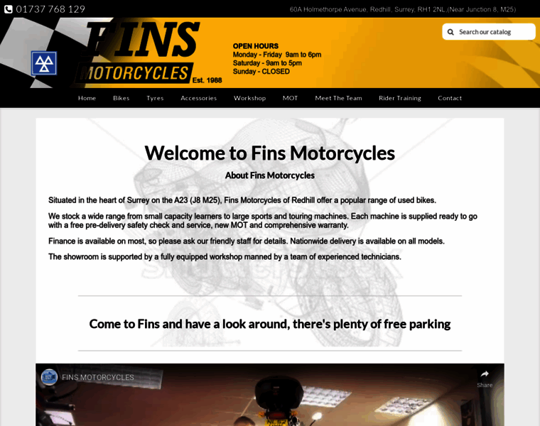 Finsmotorcycles.co.uk thumbnail