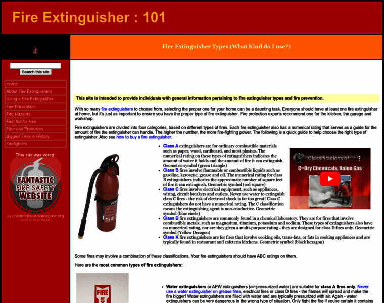 Fire-extinguisher101.com thumbnail