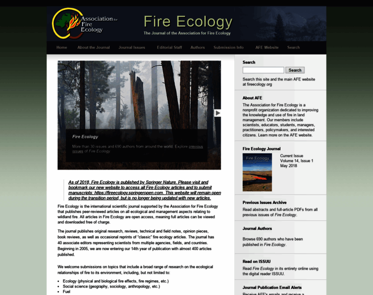 Fireecologyjournal.org thumbnail