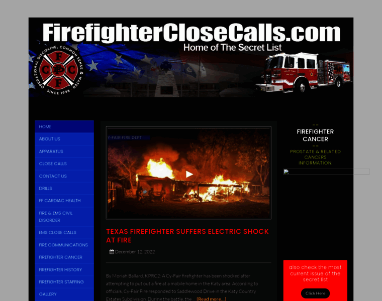 Firefighterclosecalls.com thumbnail