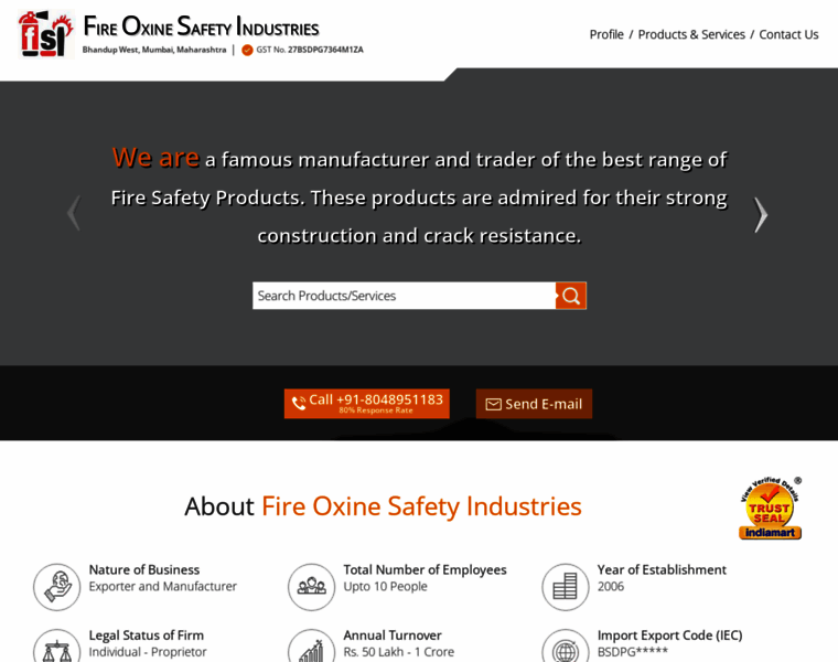 Fireoxinesafetyindustries.in thumbnail