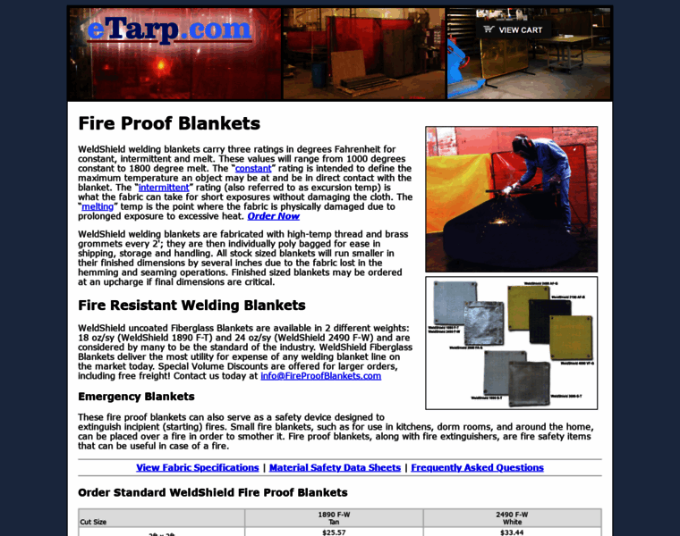 Fireproofblankets.com thumbnail