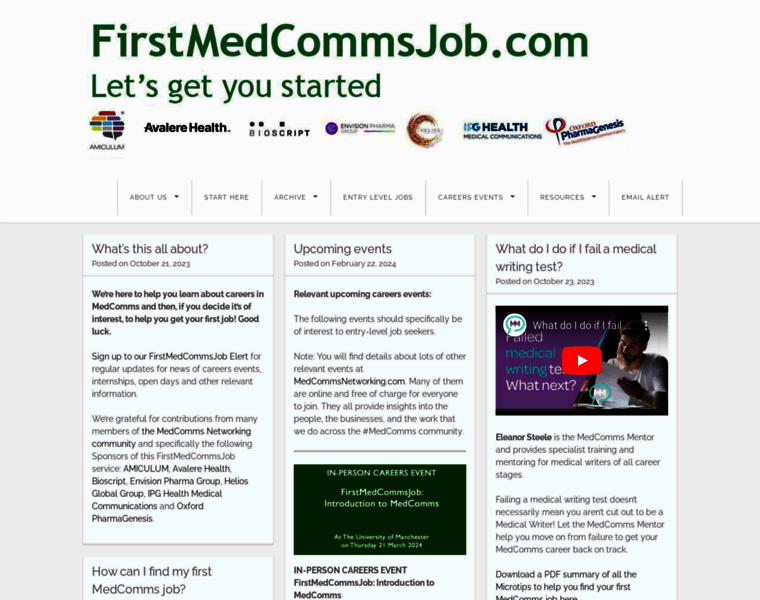 Firstmedcommsjob.com thumbnail