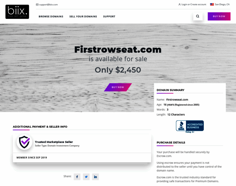 Firstrowseat.com thumbnail