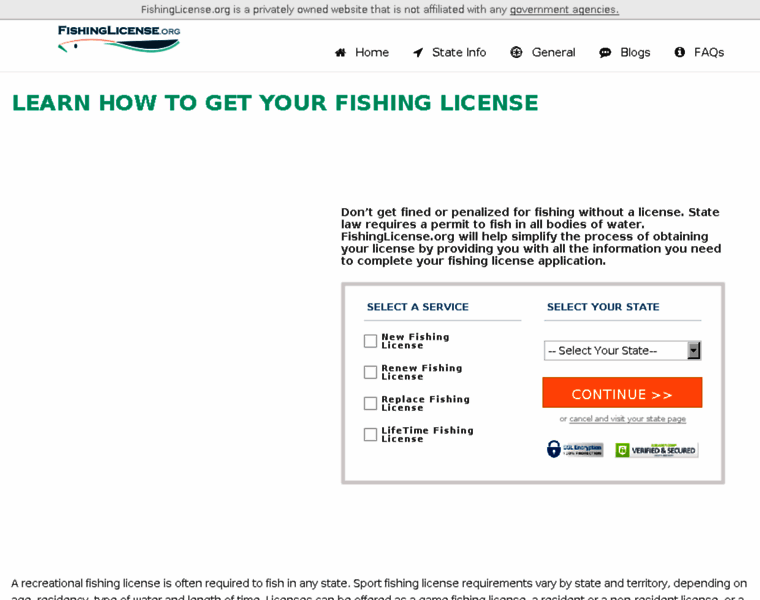 Fishinglicense.org thumbnail