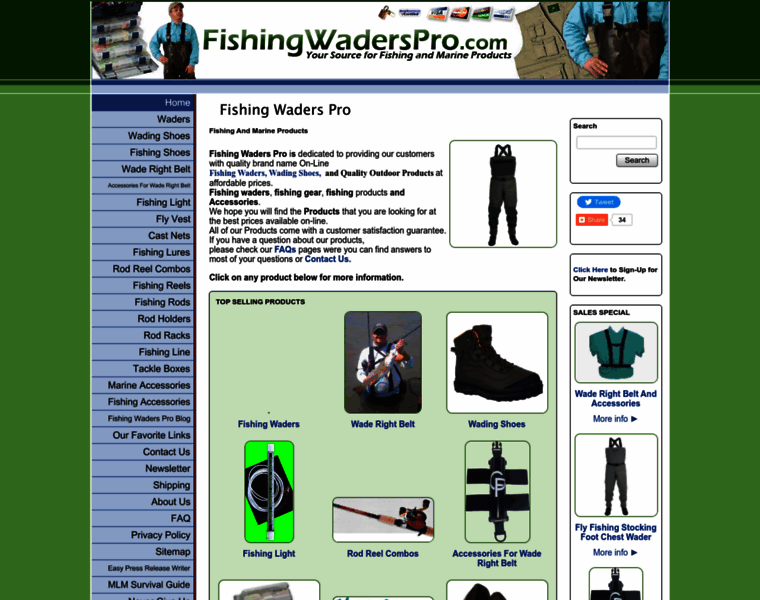 Fishingwaderspro.com thumbnail