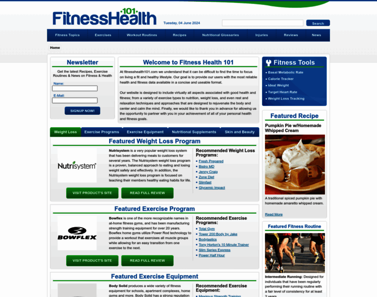 Fitnesshealth101.com thumbnail