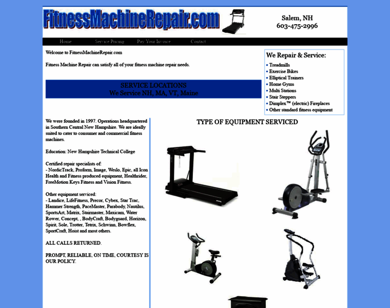 Fitnessmachinerepair.com thumbnail