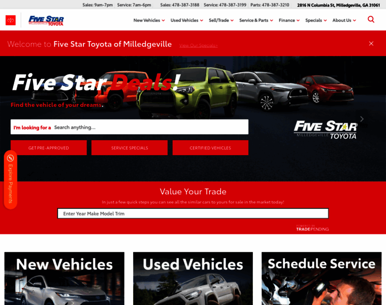 Fivestartoyotaofmilledgeville.com thumbnail