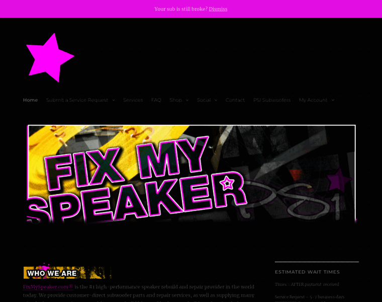 Fixmyspeaker.com thumbnail