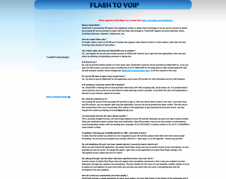 Flash2voip.com thumbnail