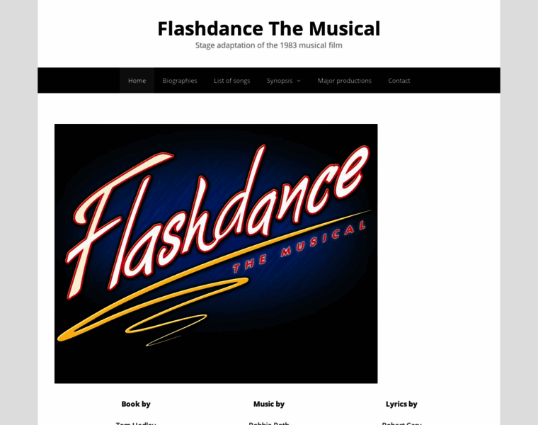 Flashdancethemusical.com thumbnail